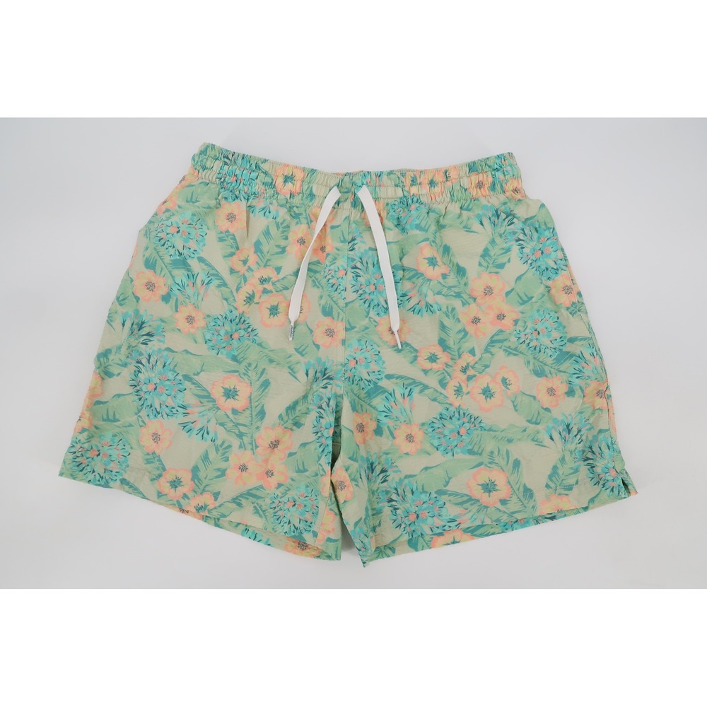 Chubbies The Veranda Nights Swim Trunks Mens Medium Green Floral 5.5" Inseam